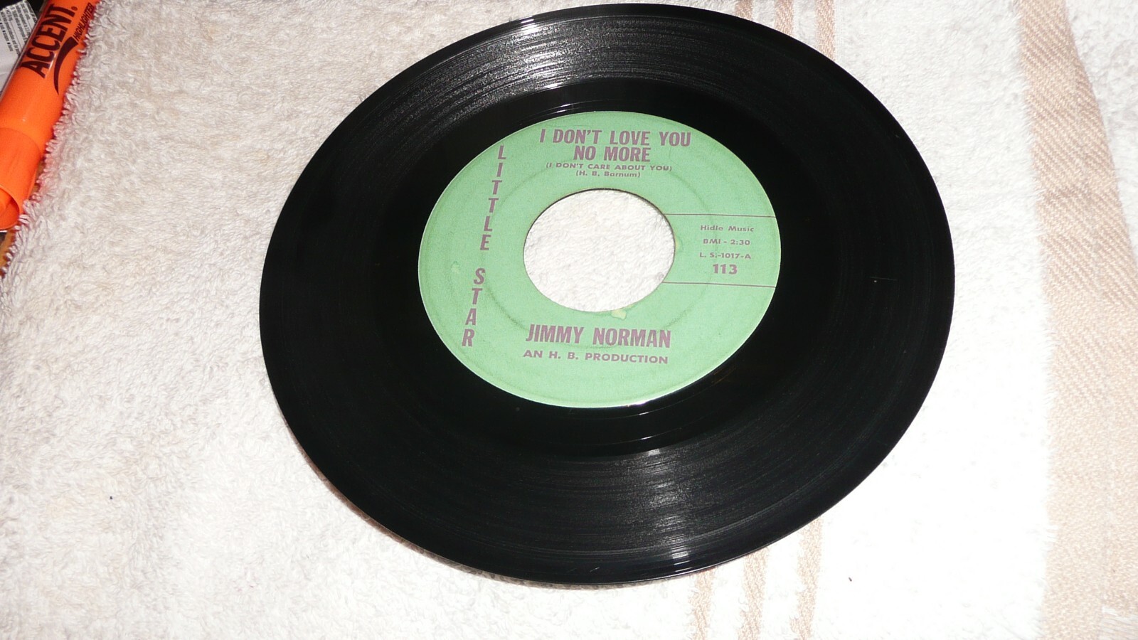 record 45 Northern Soul 45 Jimmy Norman – I Dont Love You No More VG++