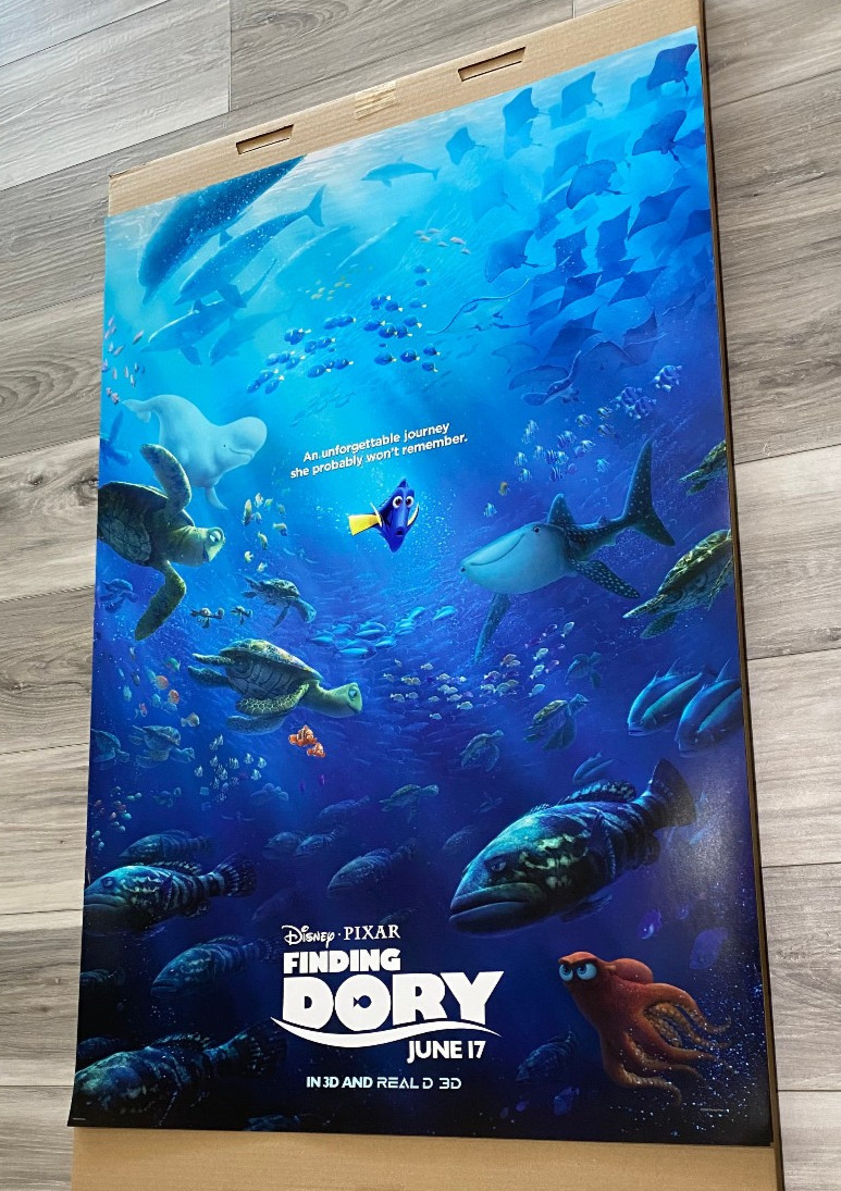 Disney Pixar FINDING DORY Movie Poster Double Sided DS 27×40 NEW! Authentic