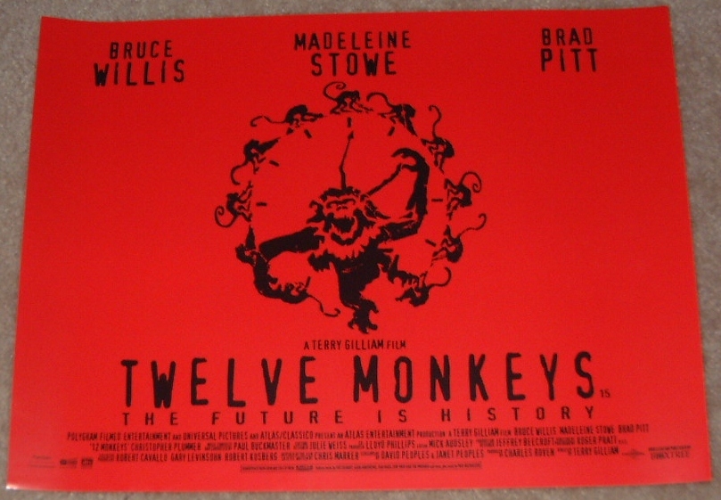 Twelve Monkeys movie poster – TerryGilliam – 12 x 16 inches 12 Monkeys poster