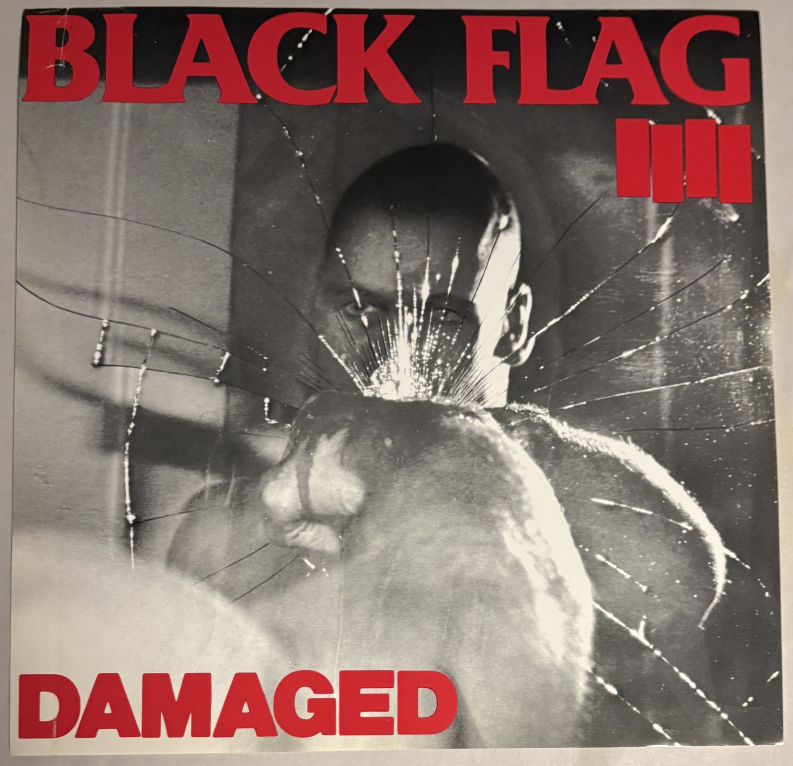 BLACK FLAG Damaged 12×12 record store promo poster SST hardcore PUNK Rollins