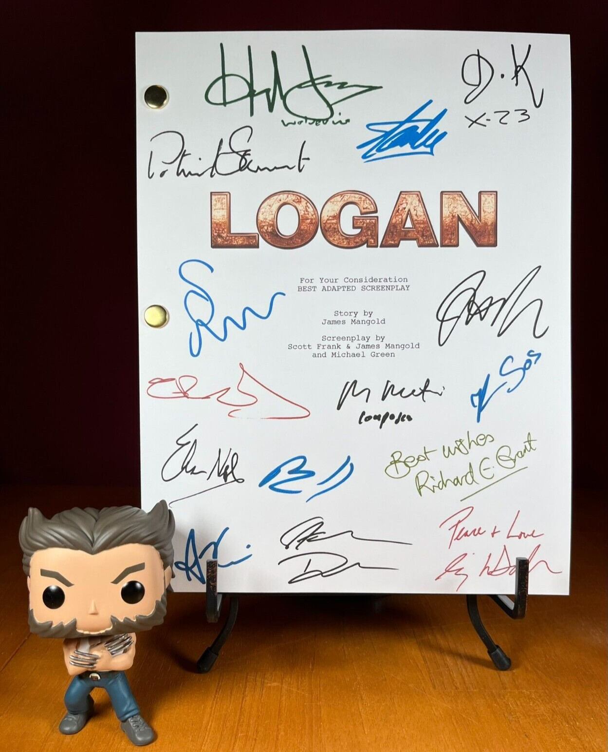 Logan Script Signed- Autograph Reprints- 125 Pgs- Hugh Jackman- Wolverine- X-Men