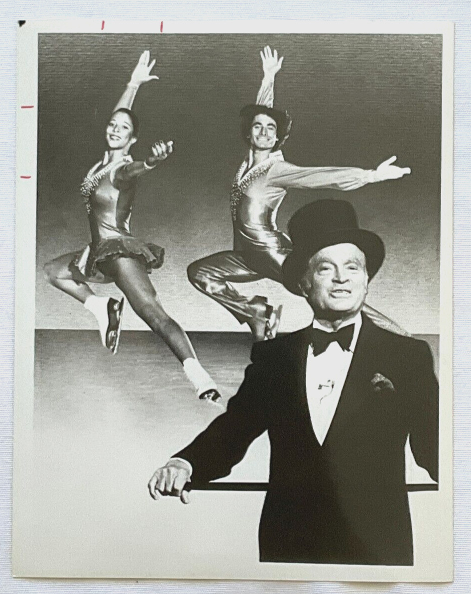 Bob Hope, Tai Bablonia, Randy Gardiner, Figure Skating, Vintage Photo (1980)