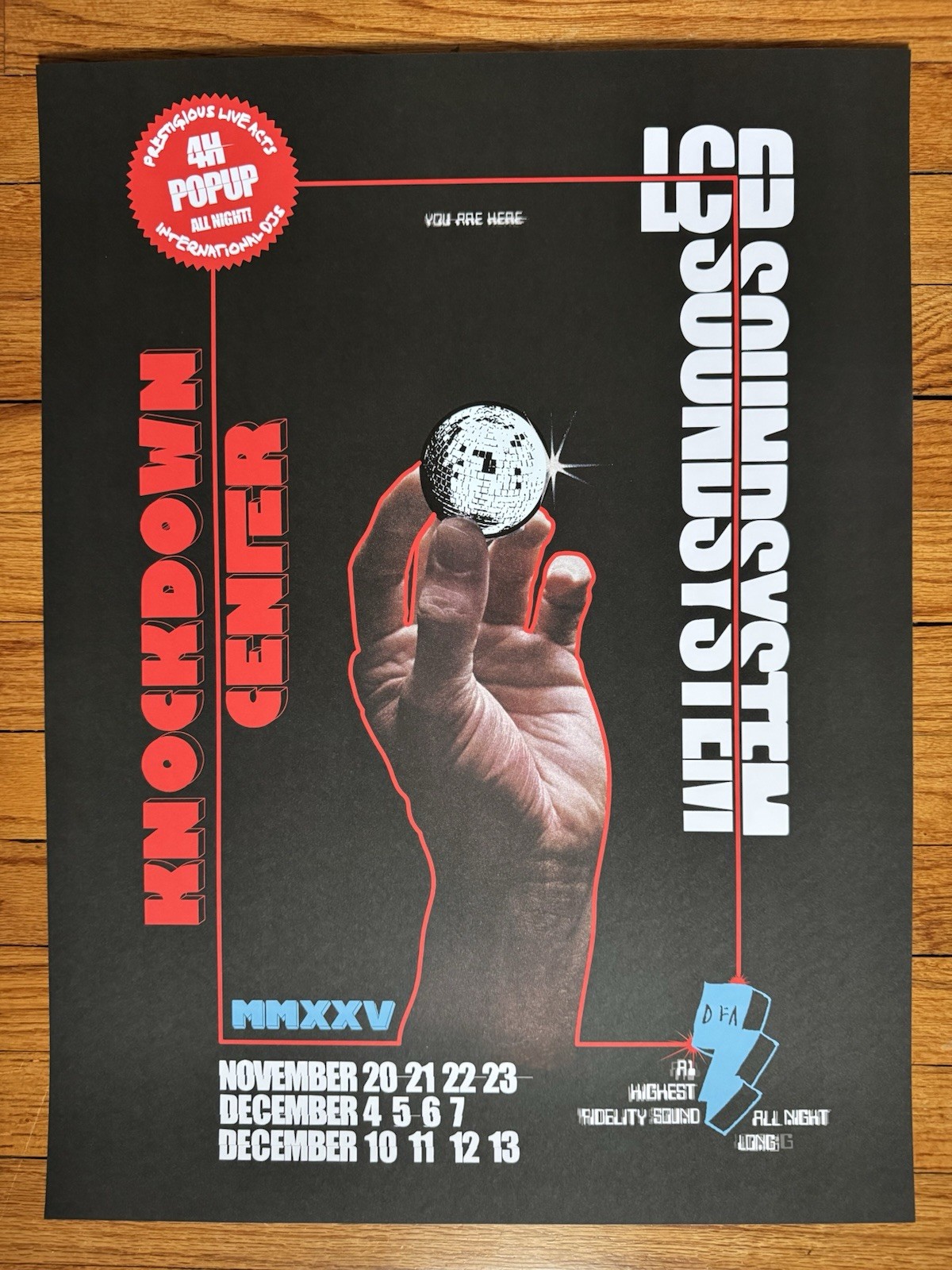 LCD Soundsystem 2025 Knockdown Center Residency Poster Limited Edition Queens NY