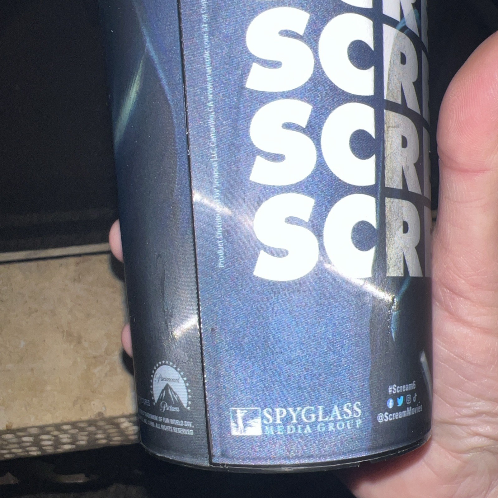 Scream VI AMC Exclusive 3D Ghost Face Lenticular Holographic Cup NO straw NO TOP