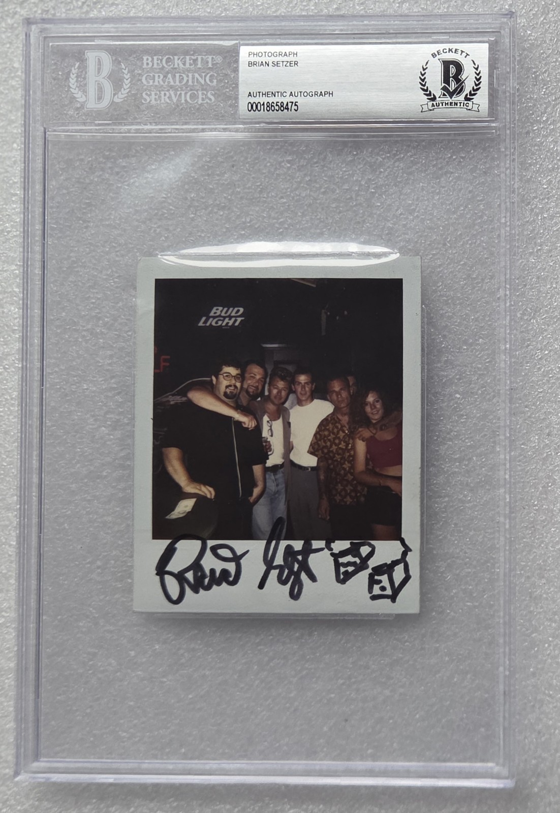 BRIAN SETZER SIGNED PHOTO SLABBED BECKETT BAS STRAY CATS AUTOGRAPHED ORCHESTRA
