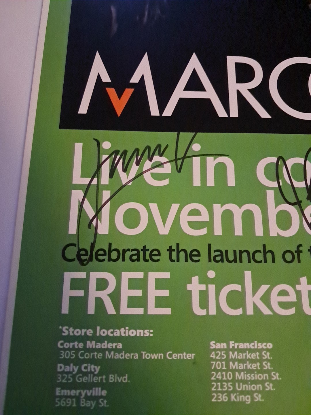 Amazing Maroon 5 Autographed Poster