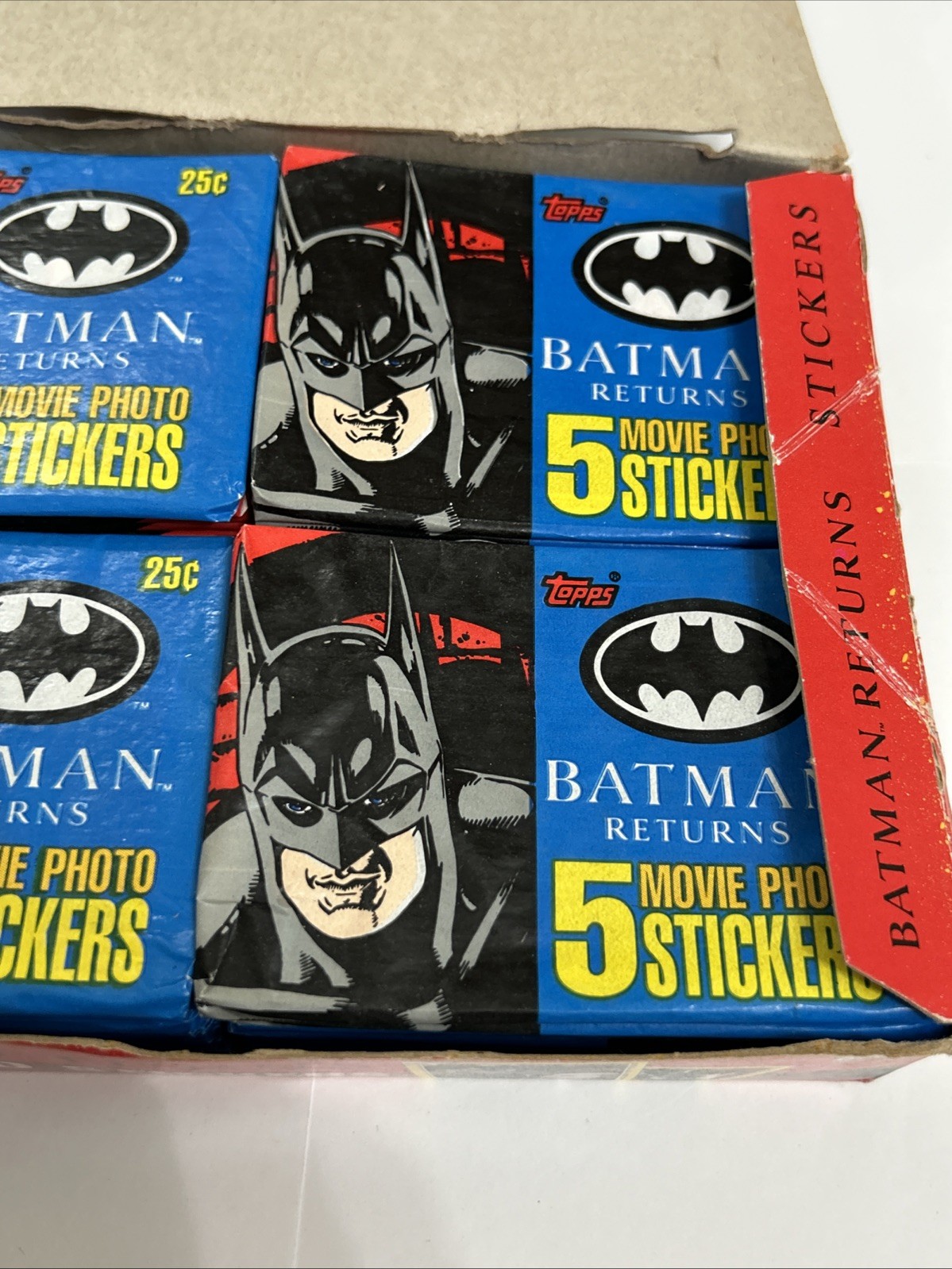 1992 Topps Batman Returns Movie Photo Stickers Box (60 Packs – 5 Cards Per Pack)