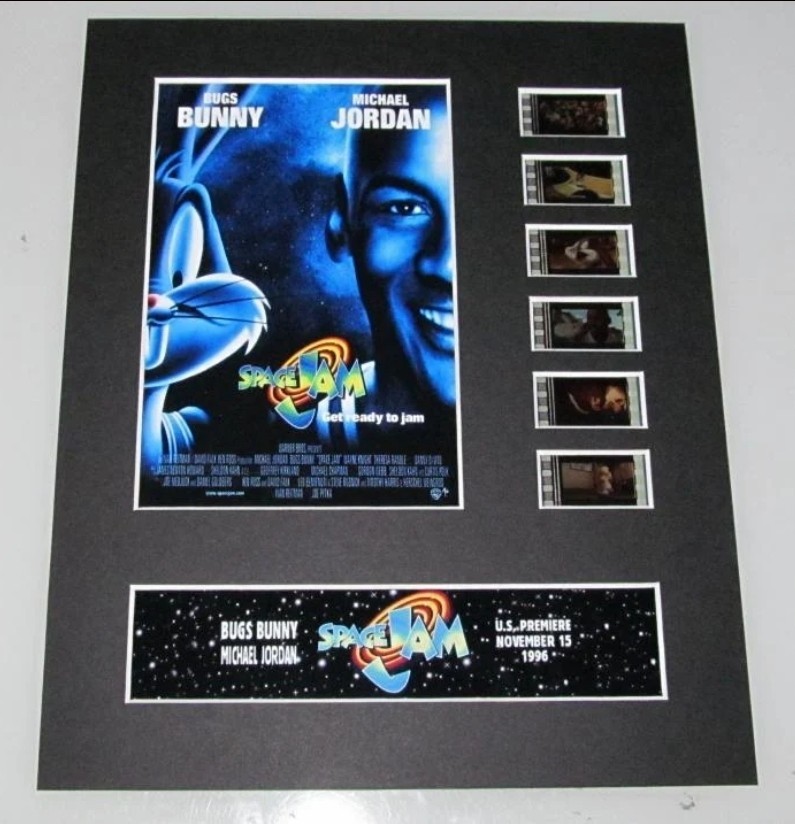 SPACE JAM Michael Jordan Bugs Bunny 35mm Movie Film Cell Display 8×10 Original