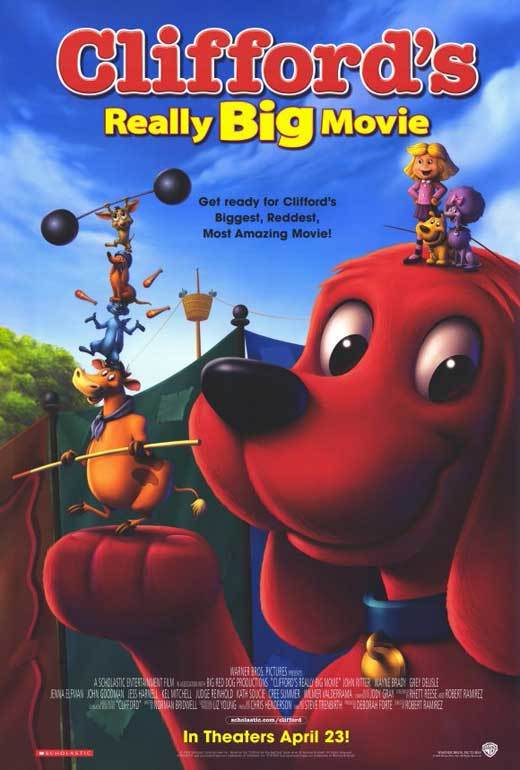 CLIFFORD’S REALLY BIG MOVIE Movie POSTER 27×40 John Ritter Wayne Brady Grey