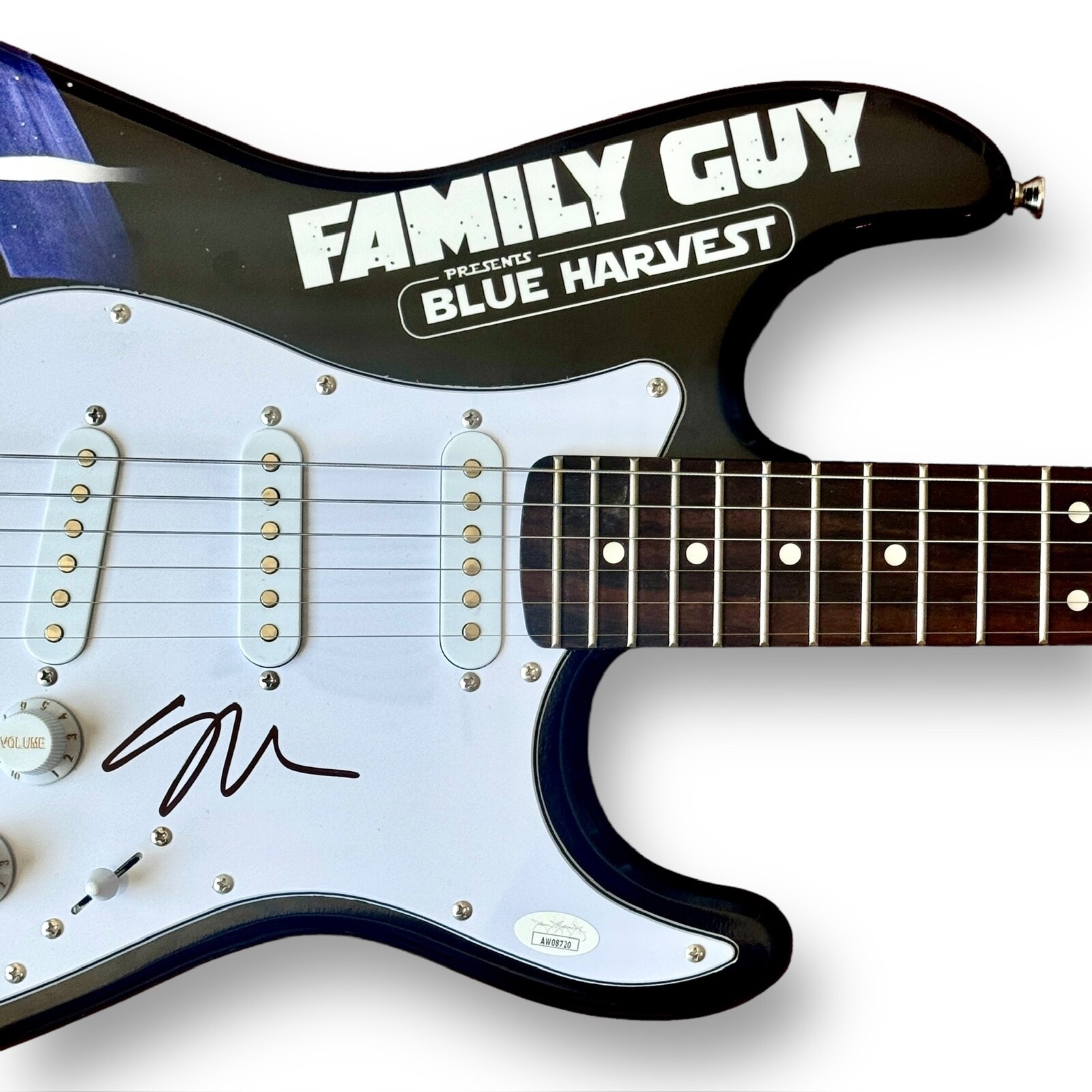 Seth MacFarlane Signed Guitar Custom Graphics JSA COA Family Guy Star Wars