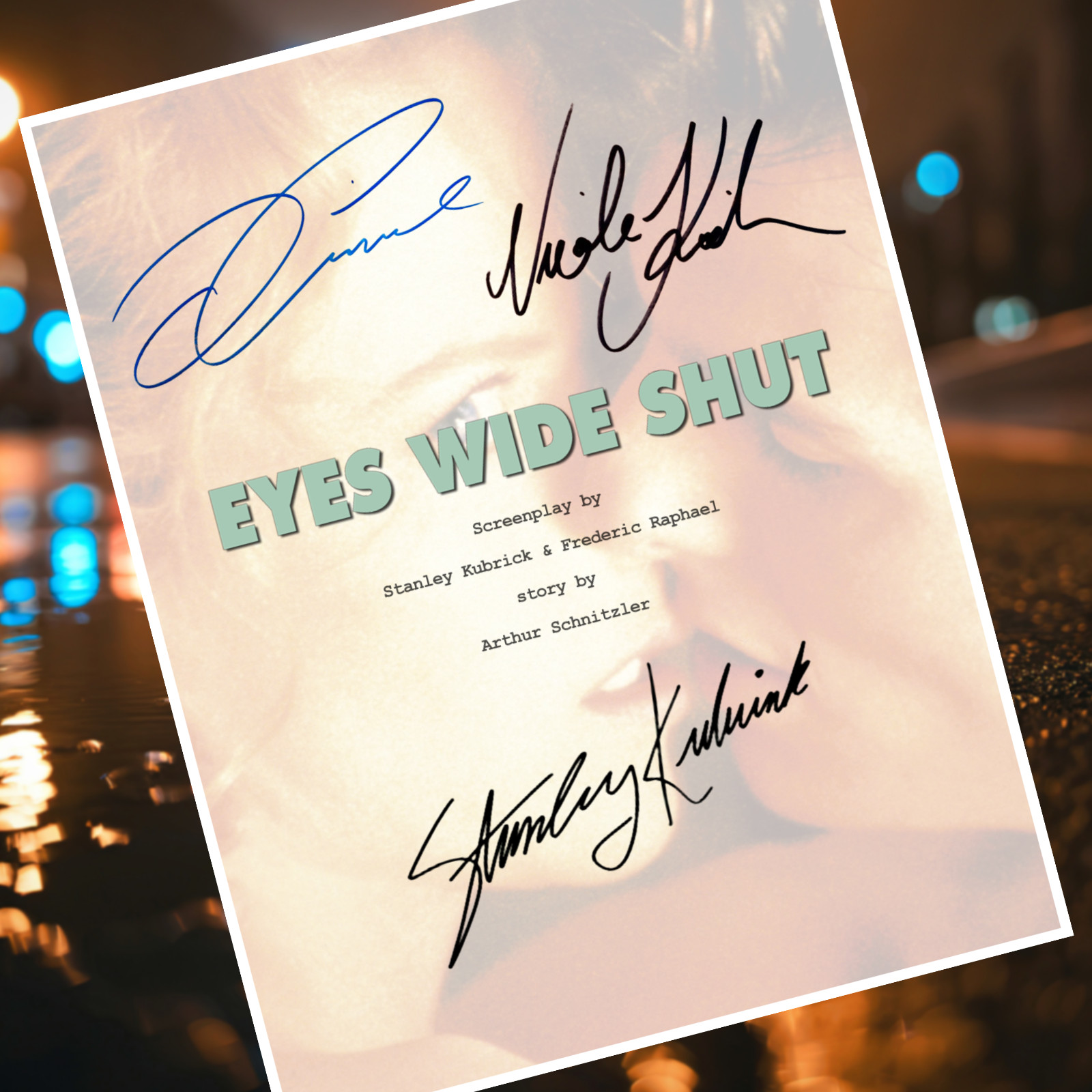 Eyes Wide Shut Script Autograph Signed Reprints – Tom Cruise – Stanley Kubrick