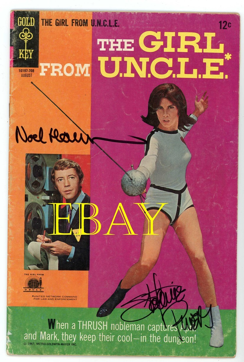 “The Girl from UNCLE” Gold Key TV 1967 comic book signed Harrison and Powers