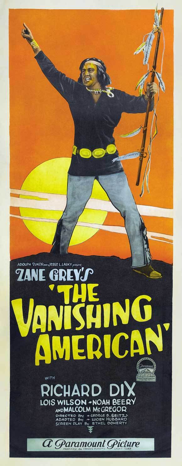 THE VANISHING AMERICAN Movie POSTER 14×36 Insert Richard Dix Noah Beery Sr. Lois