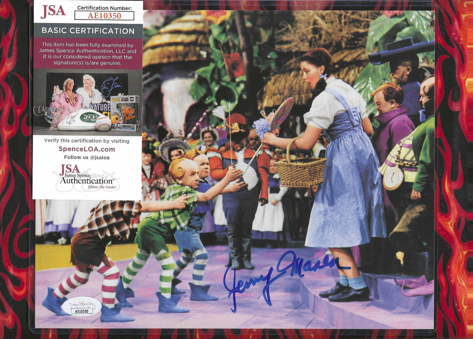 Jerry Maren Signed The Wizard of Oz Lollipop Guild 8×10 Photo (JSA COA) Seinfeld