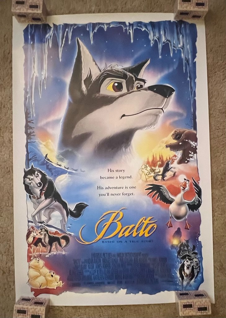 Balto 1995 Movie Poster 26.5×39.5 Kevin Bacon Bob Hoskins