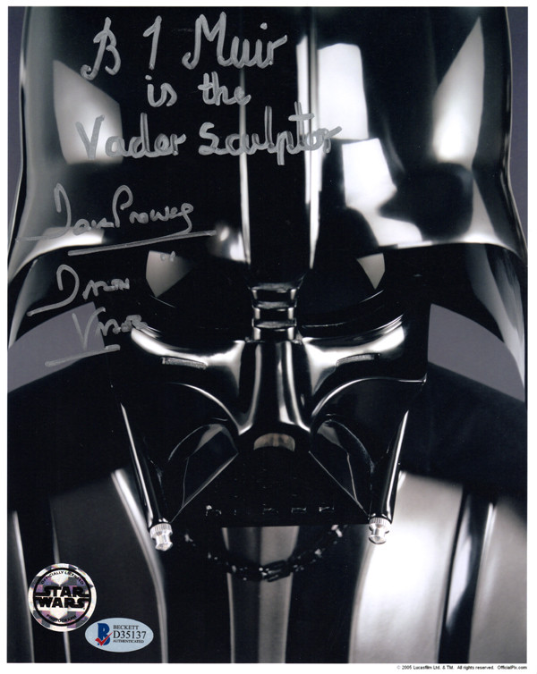 DAVID PROWSE BRIAN MUIR SIGNED 8×10 PHOTO DARTH VADER STAR WARS OPX BECKETT BAS