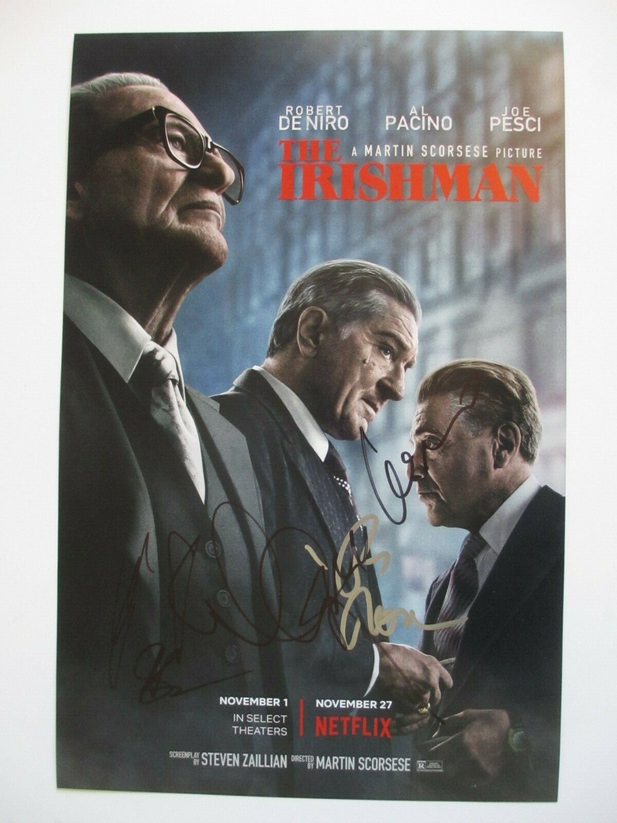 THE IRISHMAN CAST SIGNED 11×17 PHOTO RAY ROMANO IRWIN WINKLER DC/COA B