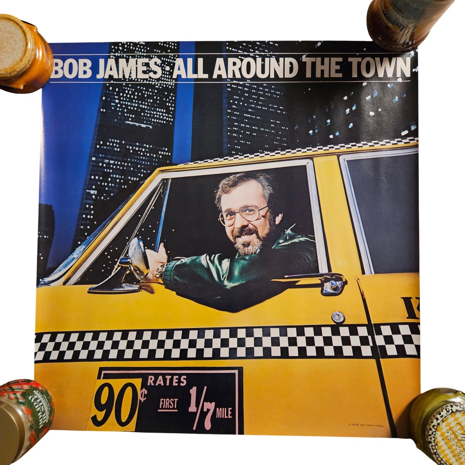 Bob James All Around The Town Vintage 1981 Promo Album Poster 23×24 Columbia