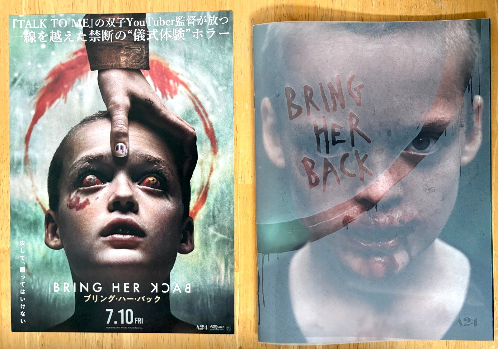 BRING HER BACK 2026 Japan Movie Program Flyer Set A24 Philippou Sally Hawkins