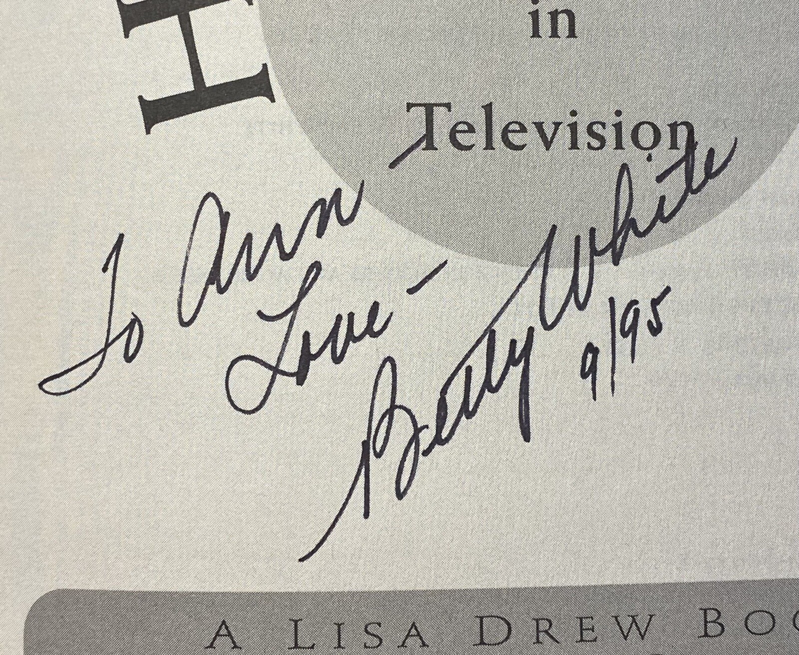 Signed Betty White “Here We Go Again” Book – Golden Girls – 1st Ed. 1st Printing