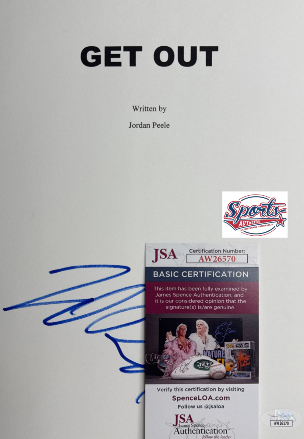 Lil Rel Howery Signed 8×10 Get Out Script Cover Only JSA AW26570