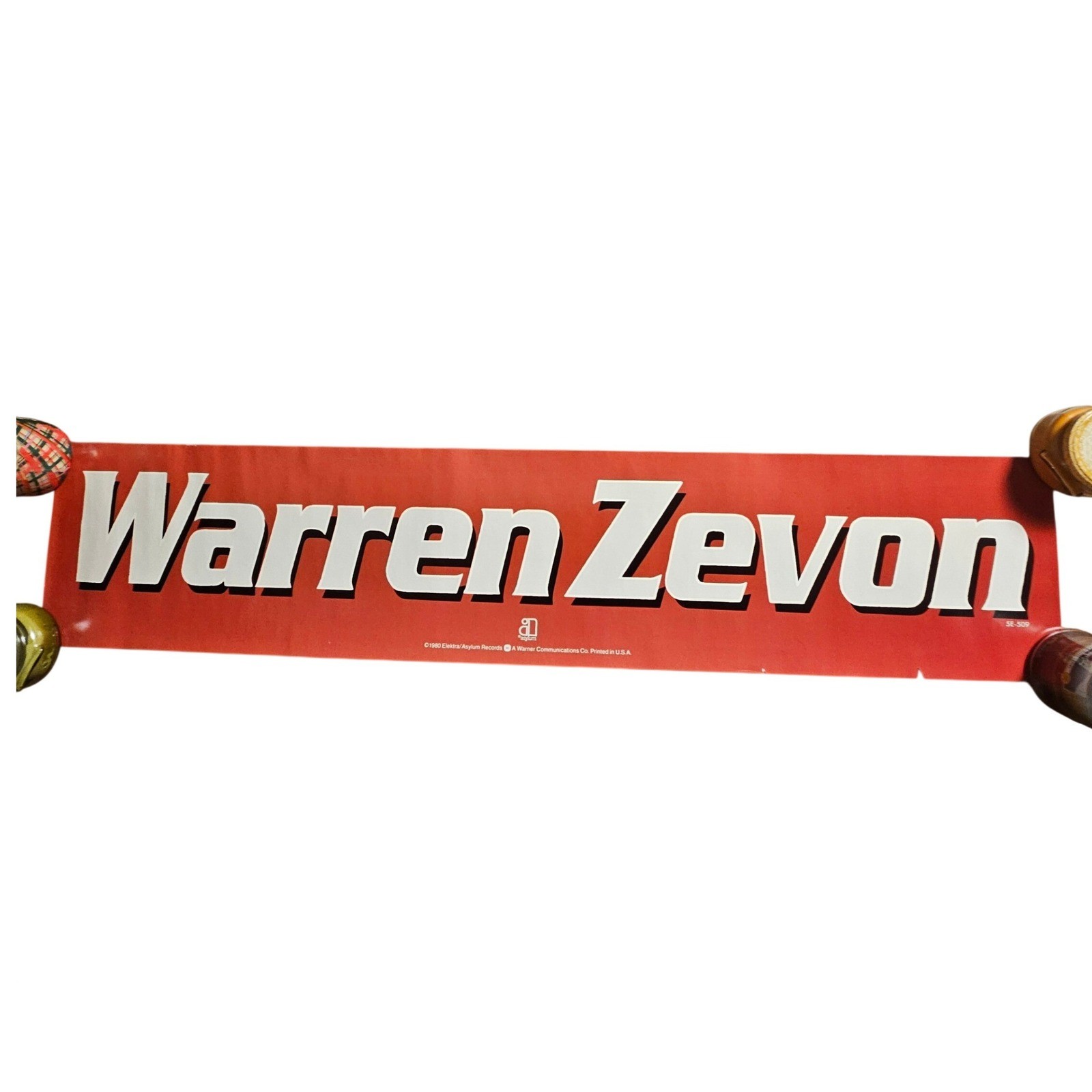 Warren Zevon 48×10 Large Promo Banner Poster Vintage 1980 Elektra Asylum Records