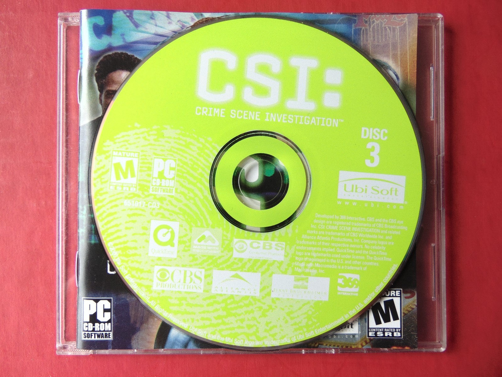 Video Game PC CD-ROM CSI Crime Scene Investigation Disc #3 Interactive