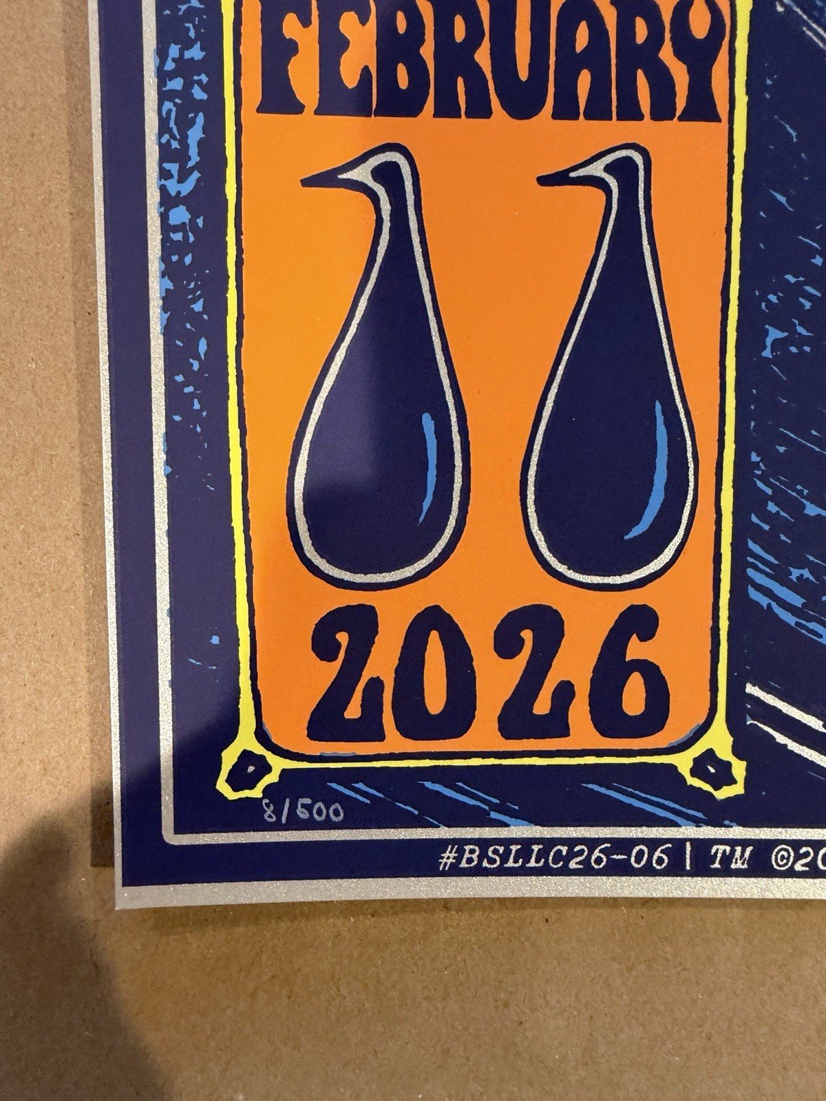 Billy Strings Poster Regular 2/11/26 Asheville, NC – Fez Moreno – SE #8/500 M/NM
