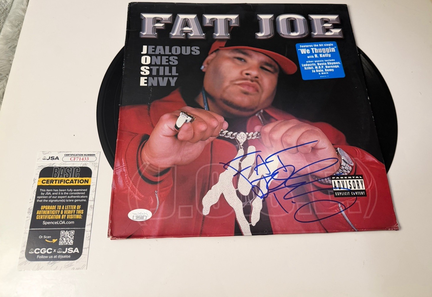 Fat Joe Signed Jealous Ones Still Envy (J.O.S.E.) Viynl JSA COA