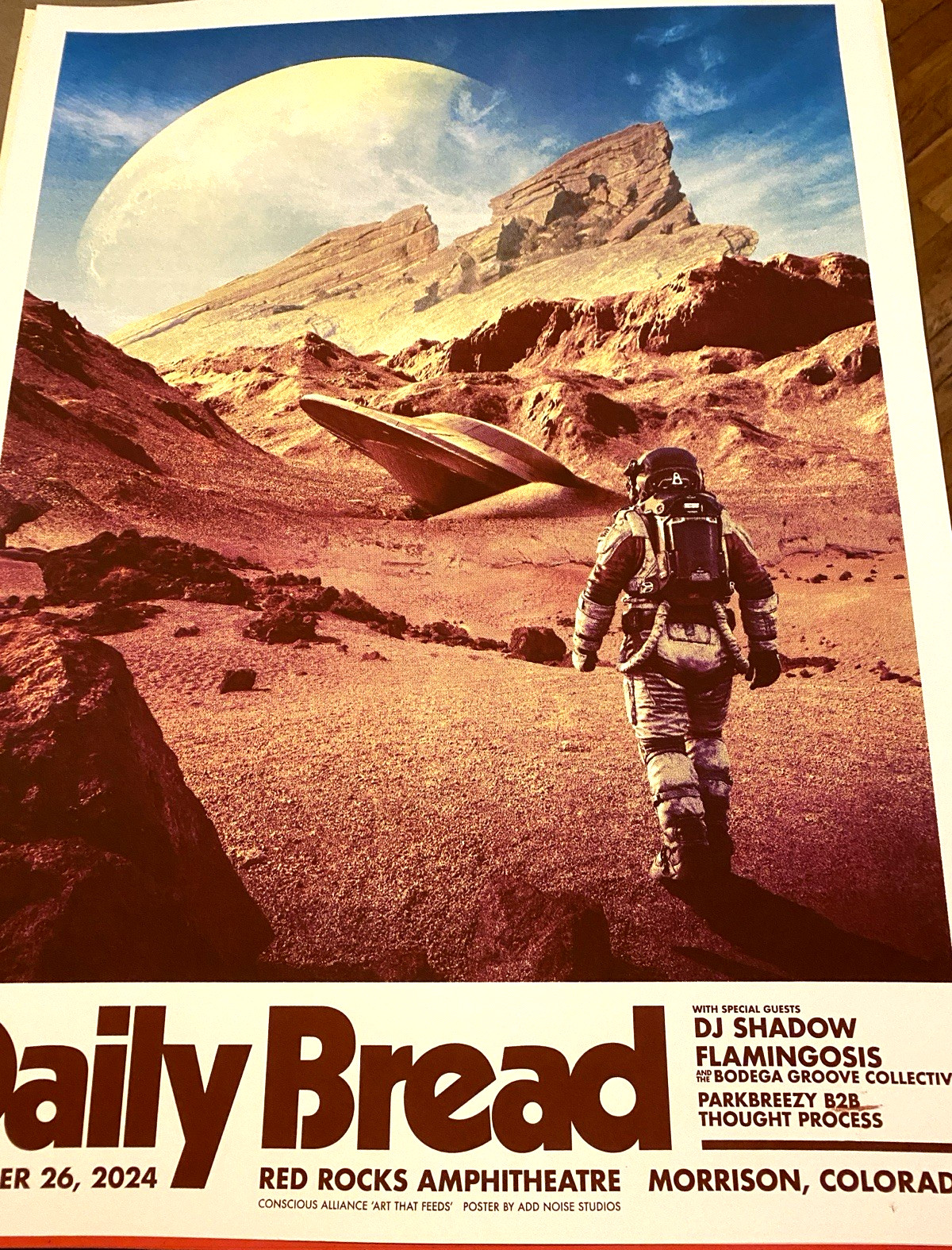 AUTHENTIC Daily Bread POSTER Red Rocks Morrison CO October 2024 RARE!