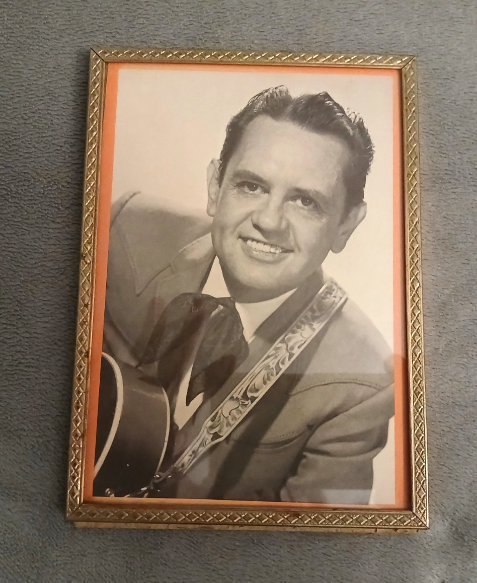 Vintage Framed Merle Travis Promo Print Early Guitar Great “Travis Picking”