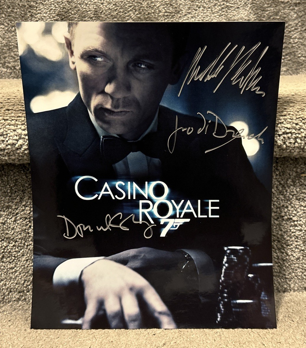 CASINO ROYALE Daniel Craig Judi Dench Made Mikkelsen Signed 8 X 10 Photo W/COA