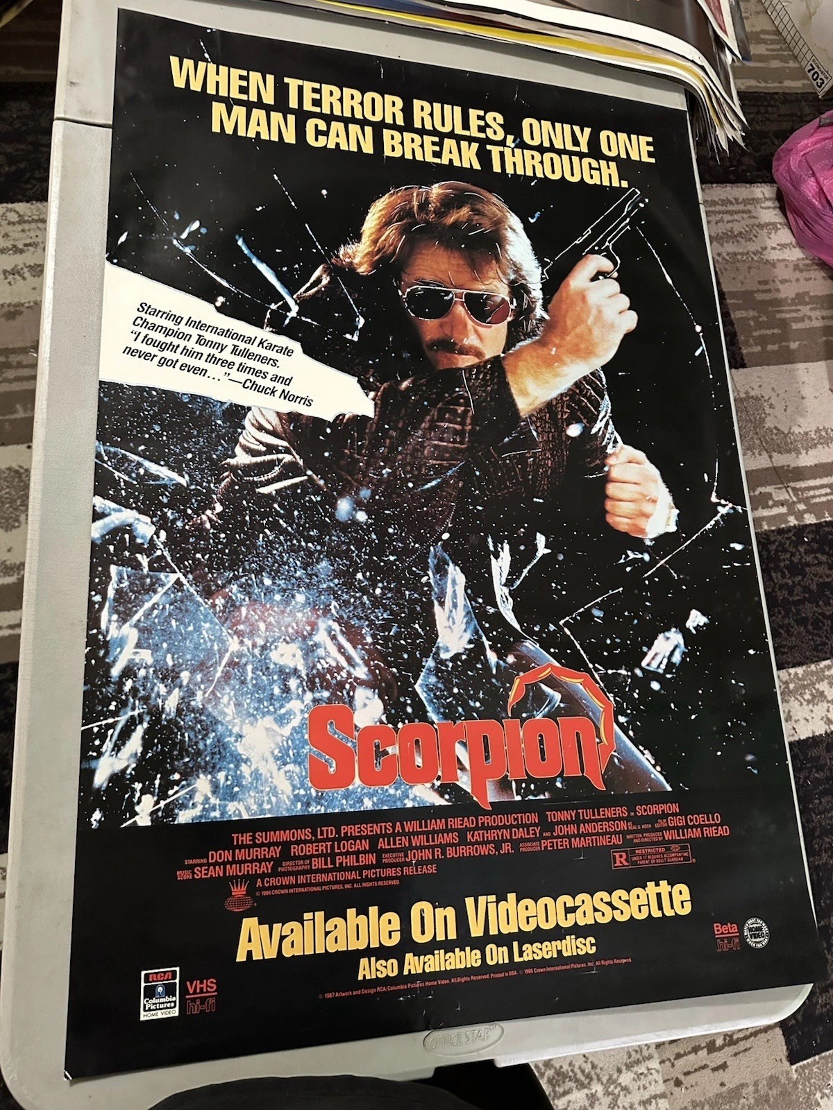 Scorpion Action Poster – 1989 Video Store Promo – Don Wilson Martial Arts