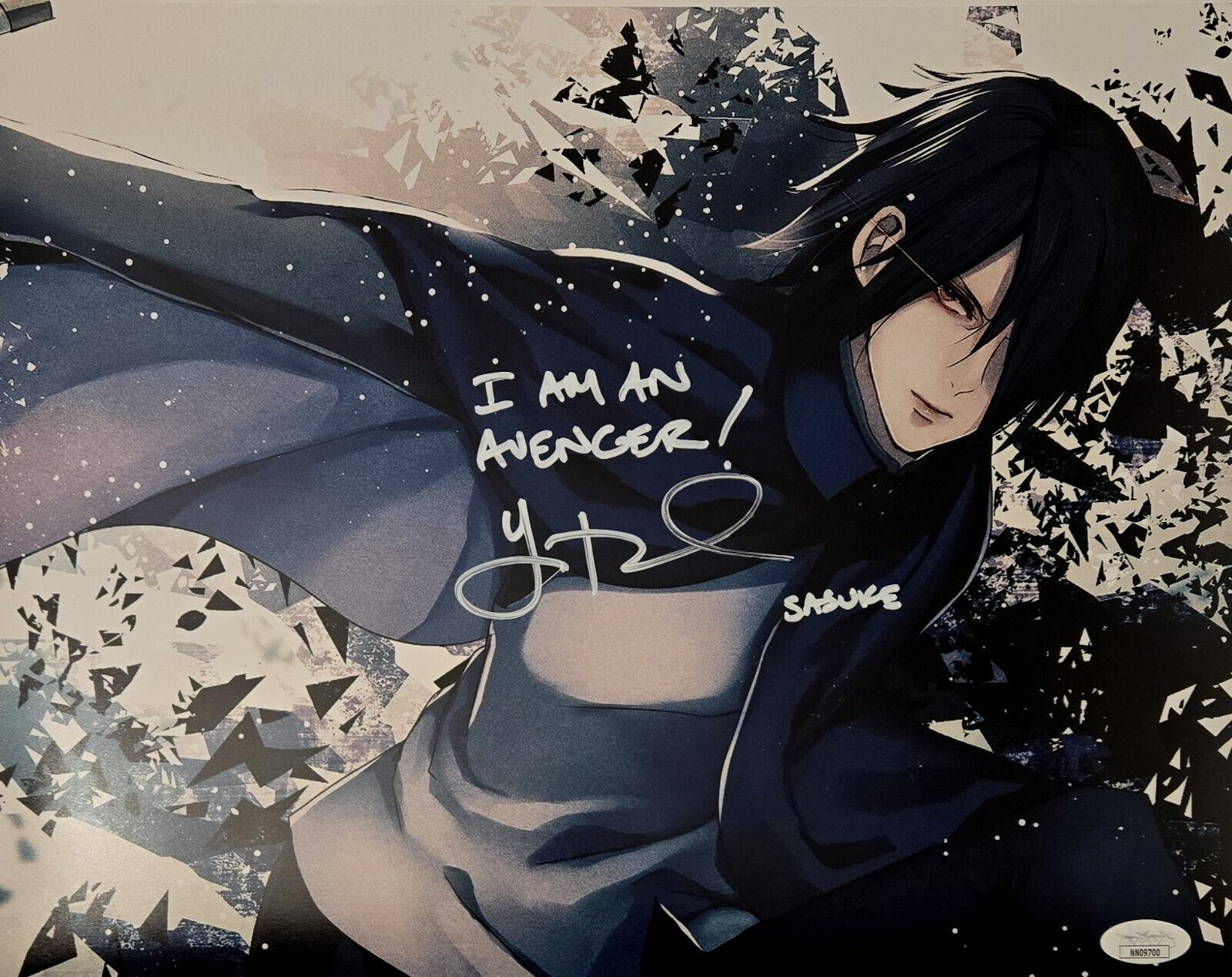 Yuri Lowenthal Autograph Photo Sasuke Uchiha Naruto Signed Anime 11×14 JSA COA 0