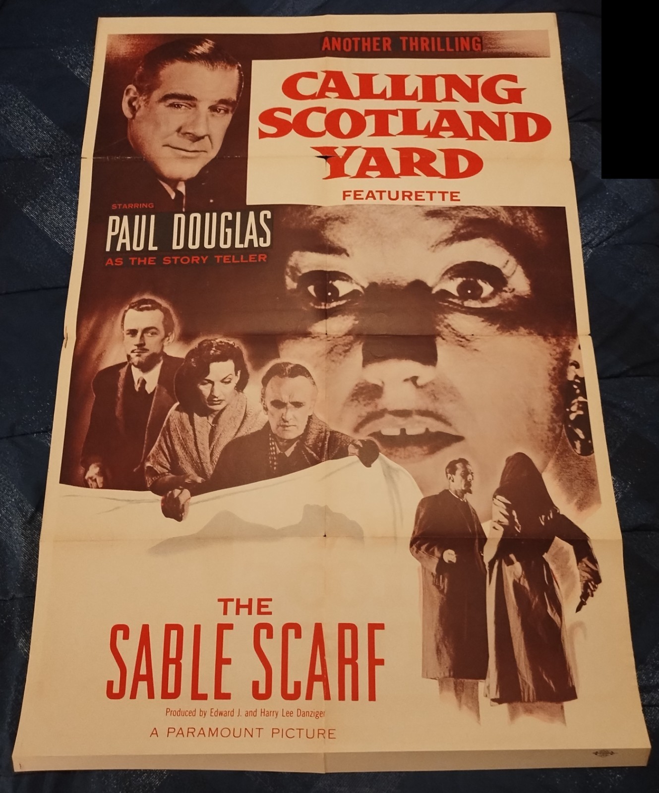 Calling Scotland Yard: The Sable Scarf 1954 Vintage 1-Sheet Poster Paul Douglas
