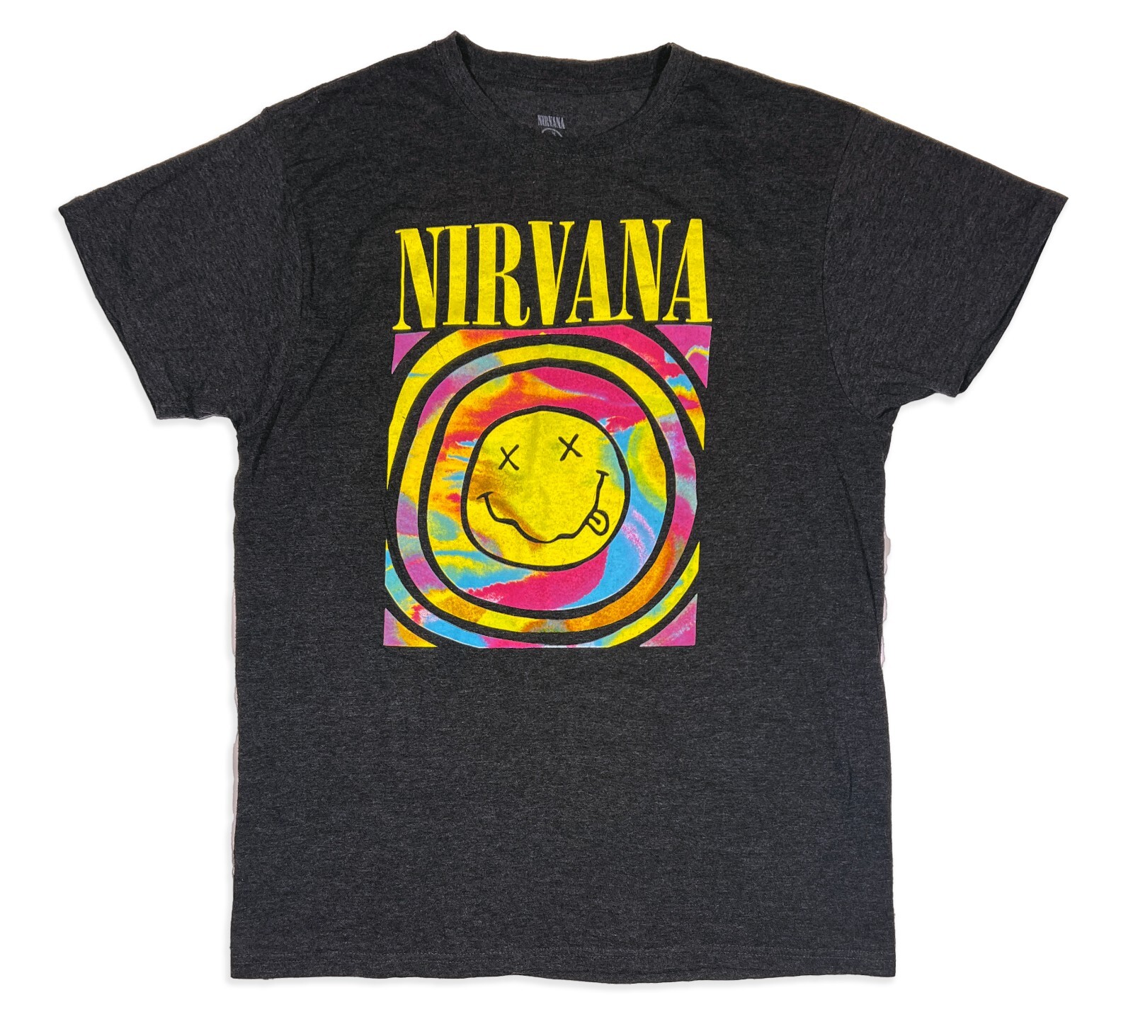NWOT Licensed Nirvana Smiley Logo, Short Sleeve, Unisex XL Black T-shirt
