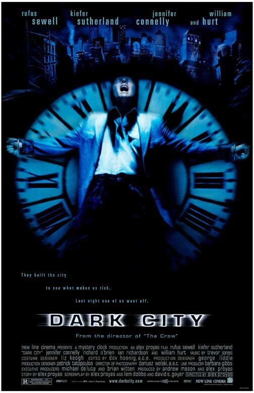 Kiefer Sutherland DARK CITY Jennifer Connelly movie poster 11×17 Alex Proyas