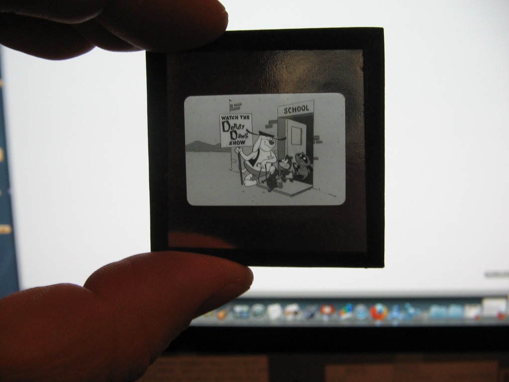 DEPUTY DAWG 1960s Terrytoons TV station promo photo glass slide cartoon movie