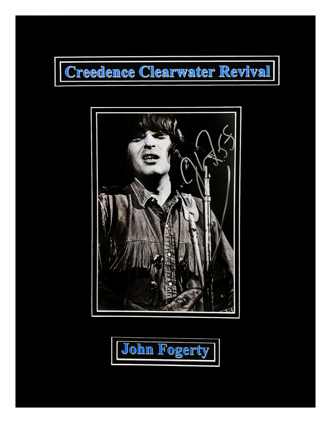 JOHN FOGERTY Autographed Signed Photo, Framed Ready to Hang