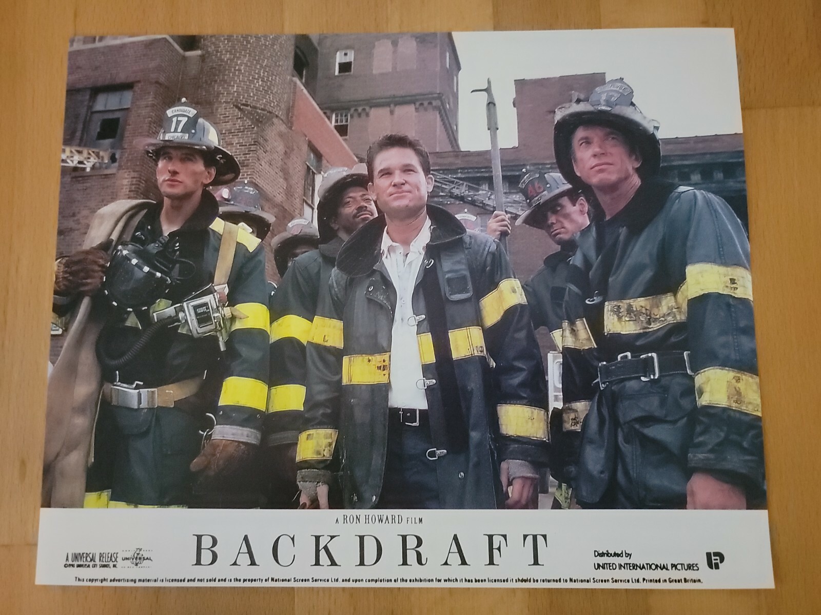 Backdraft lobby cards – Kurt Russell, Stephen Baldwin, Robert De Niro