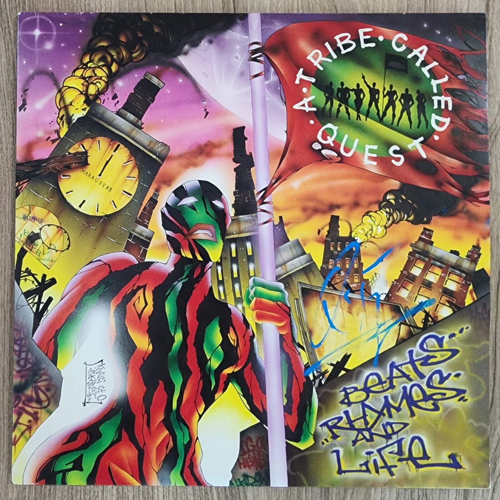 Q-Tip Signed A Tribe Called Quest – Beats Rhymes And Life Vinyl Record LP RAD