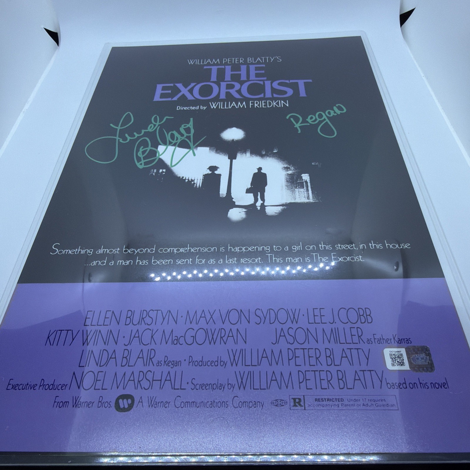 Linda Blair Signed 11×17 Mini Poster Exorcist OCCM COA Autographed W/ Regan