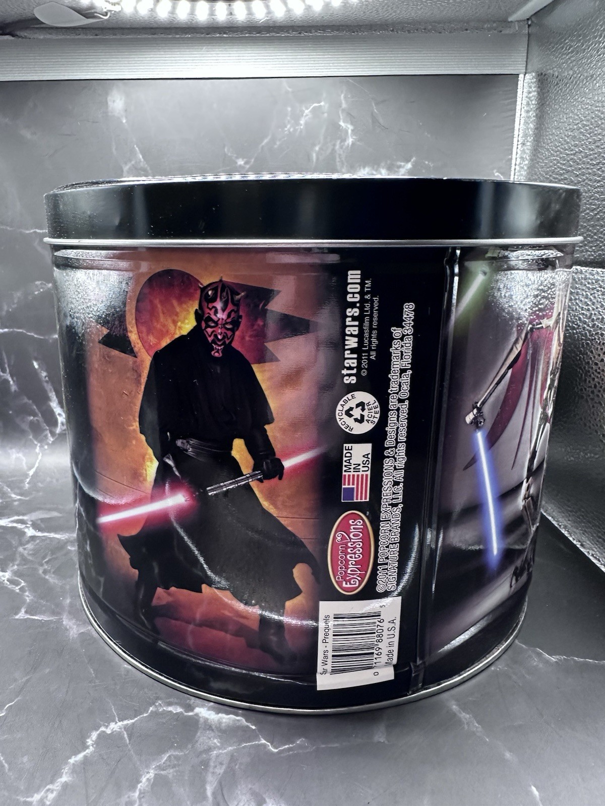 Popcorn Expressions Star Wars Popcorn Tin w/ Lid Vader Maul Yoda Luke Skywalker