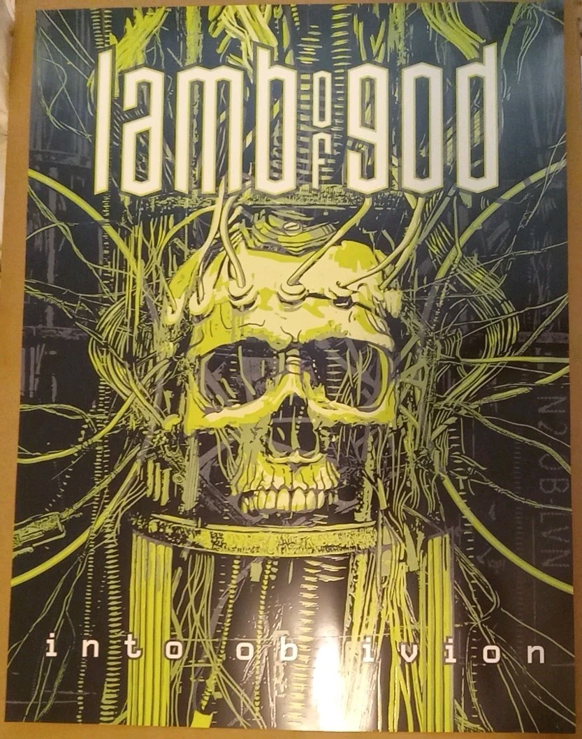 LAMB OF GOD – Into Oblivion 18″ x 24″ Promo Album Poster – Glow In The Dark RARE