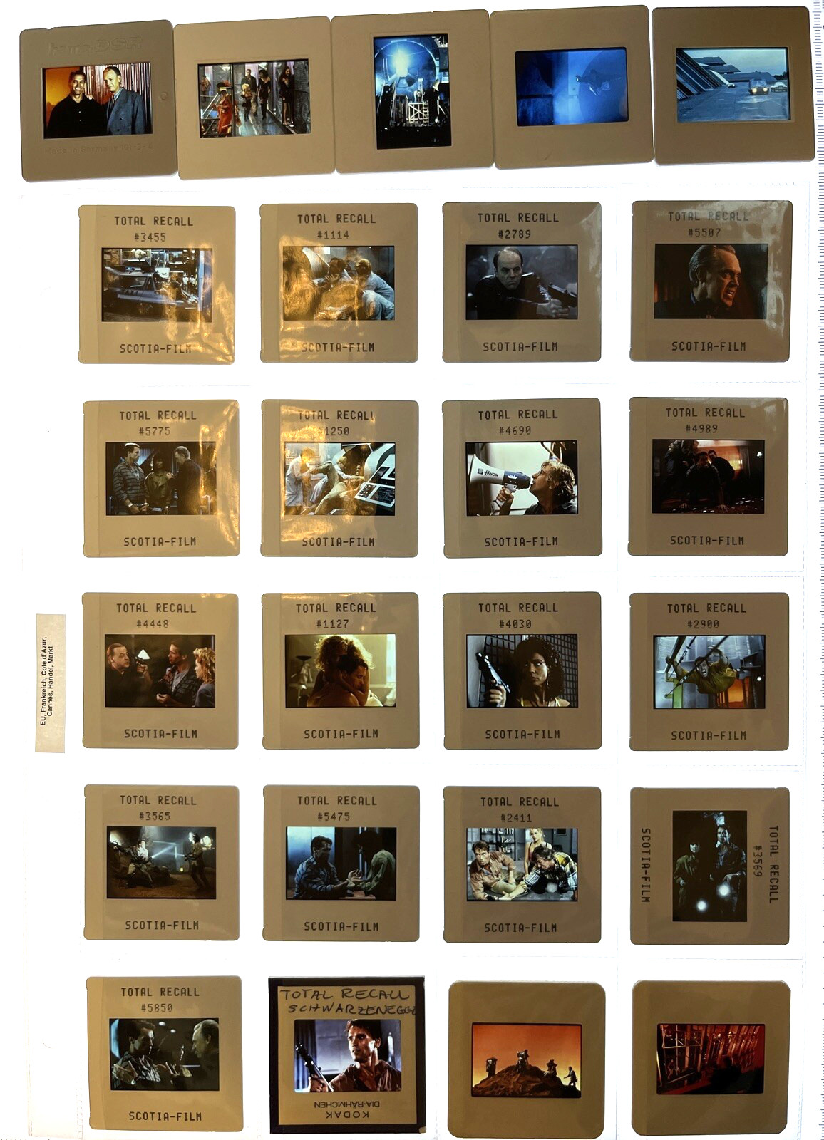 TOTAL RECALL Arnold Schwarzenegger 25x 35mm slides transparency lot Sharon Stone