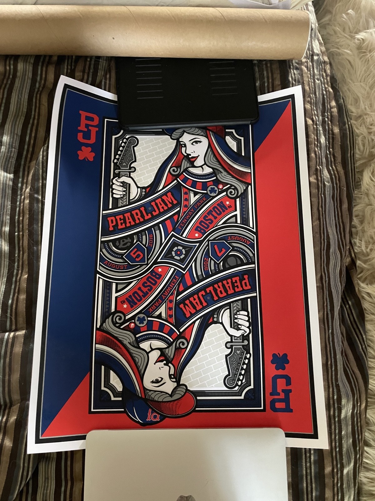 Pearl Jam Mark 5 Boston Fenway Park 8/5 and 8/7 2016 Concert Poster