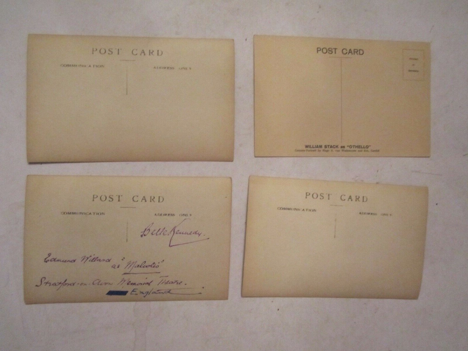 12 VINTAGE WILLIAM STACK, ACTOR AS “OTHELLO” PHOTO POSTCARDS & MORE – OFC-1