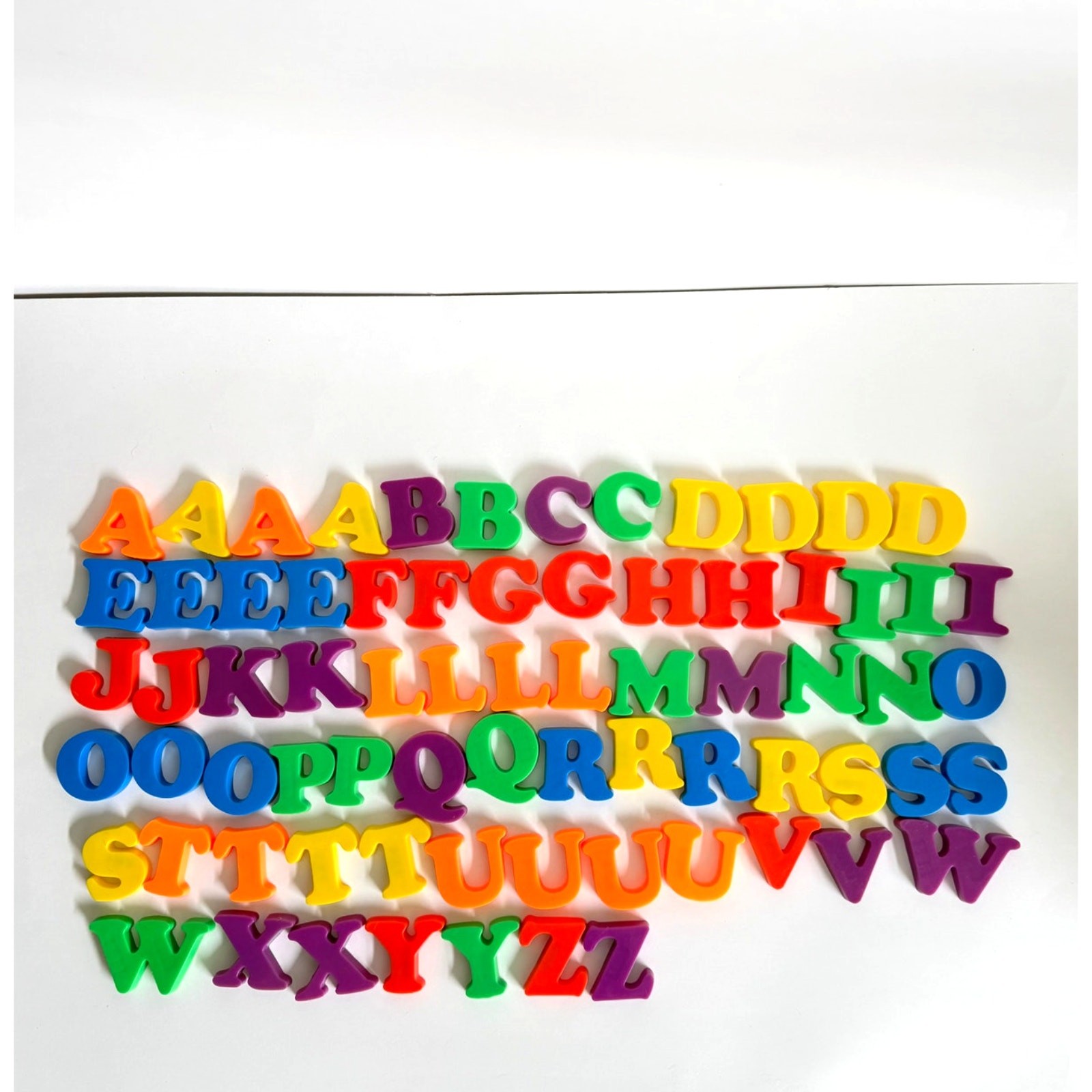 Vintage Lot Plastic Refrigerator Alphabet Magnets 72 Pcs All Letters Included