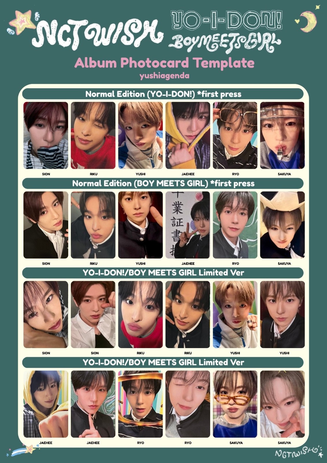 NCT WISH JAPAN DOUBLE A SIDE SINGLE YO I DON! / BOY MEET GIRL OFFICIAL PHOTOCARD