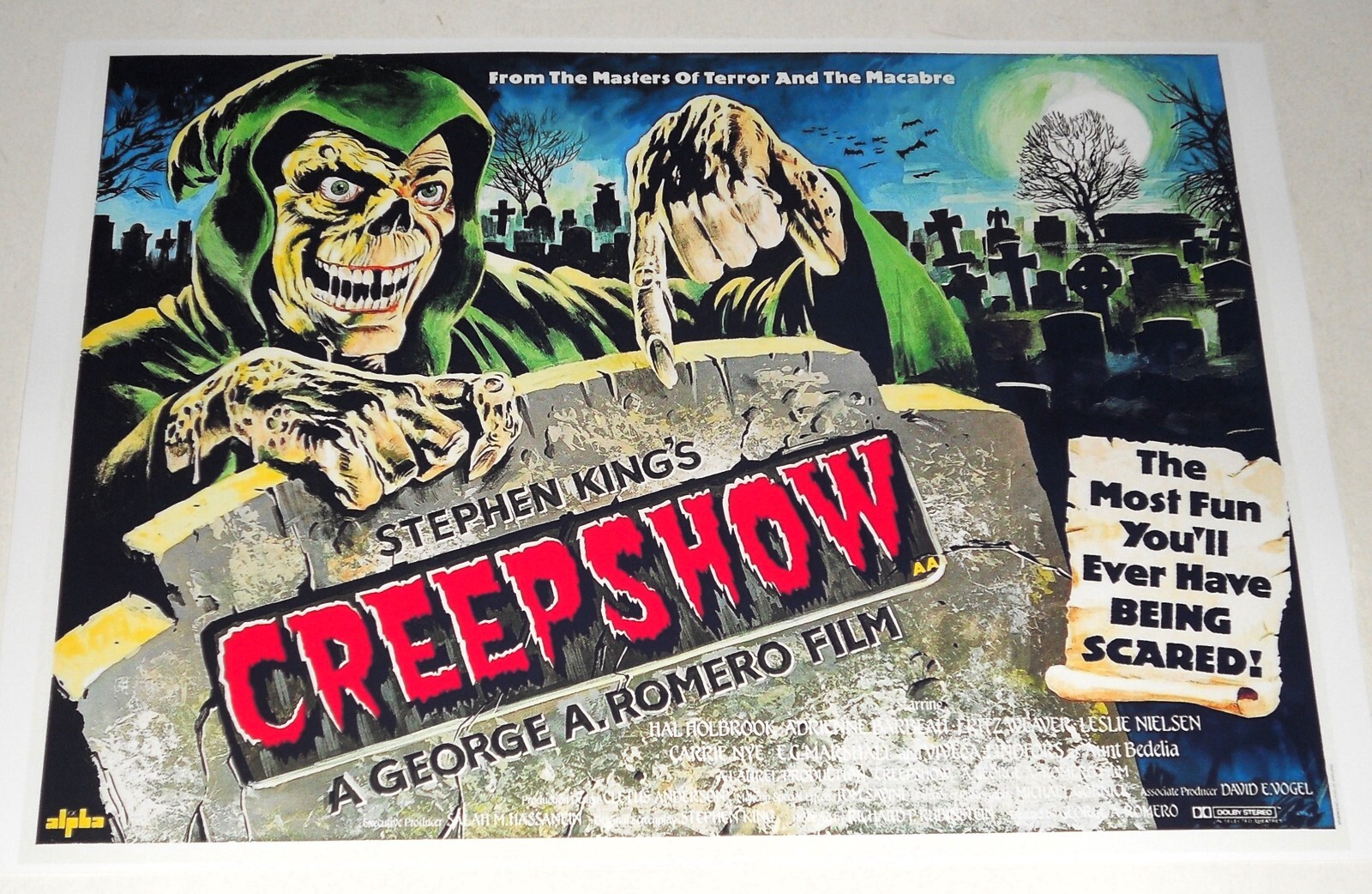 Creepshow 1982 Stephen King / George A Romero UK QUAD Creep Poster 19″x13″